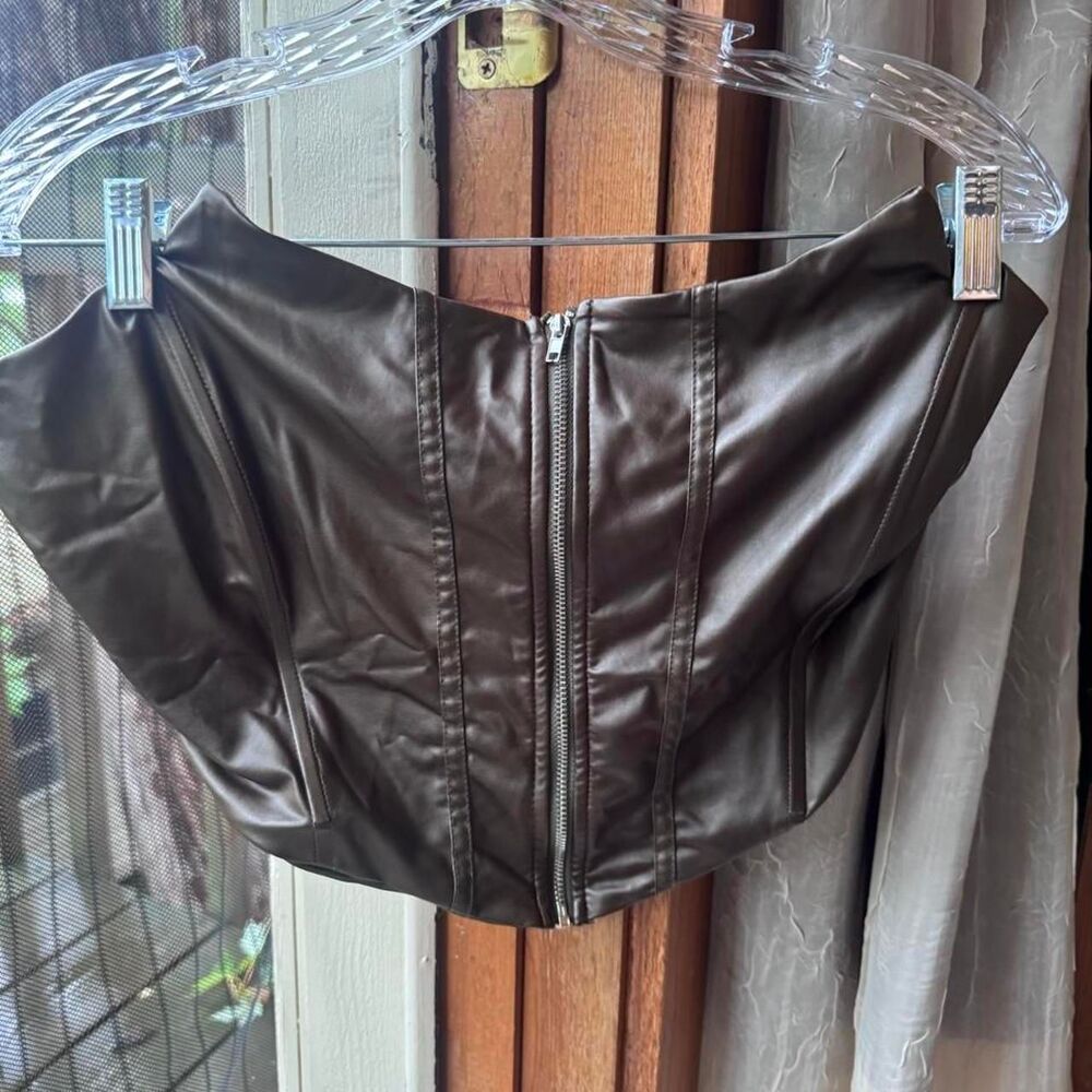 Fashion-nova Women's Black and Brown Corset